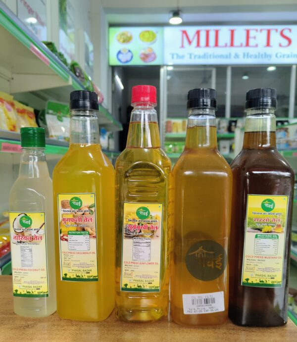 Cold Pressed Oil Combo - Coconut, Groundnut, Til, Mustard & Sunflower | From Bharat Farm Connect - Image 2