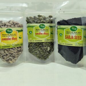 Super Seed Combo - Sunflower, Pumpkin, Sabja, Chironji & Alsi Seeds | A Healthy Mix from Bharat Farm Connect